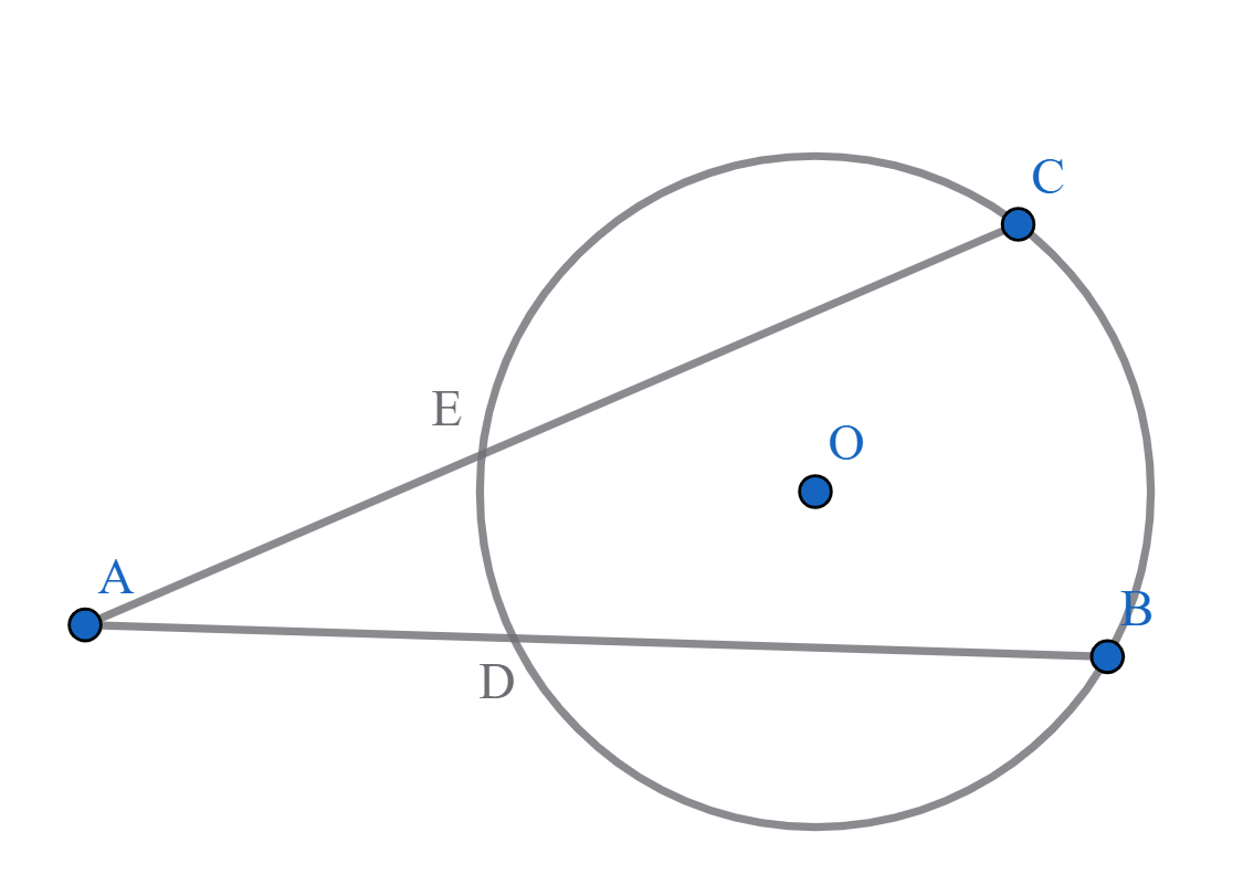 Center of the circle and line segement